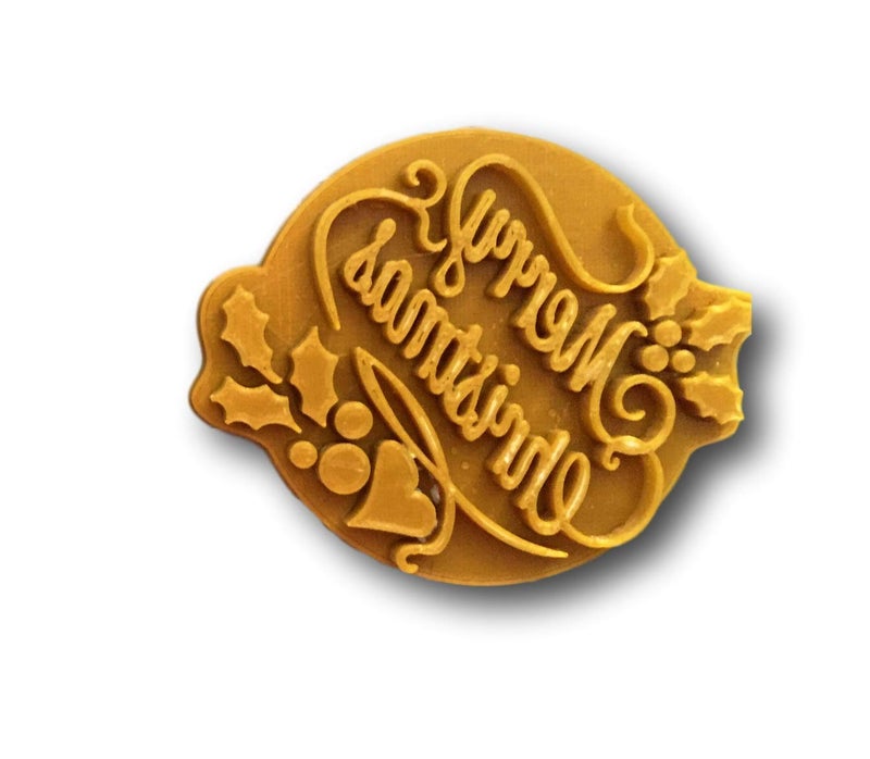 Arbi Design Merry Christmas Fondant Embosser, Stamp, Cookie Cutter - Image 1
